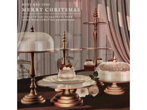 Alpha Amelie Cake Servers by RubyRed1023 - The Sims 4 Custom Content