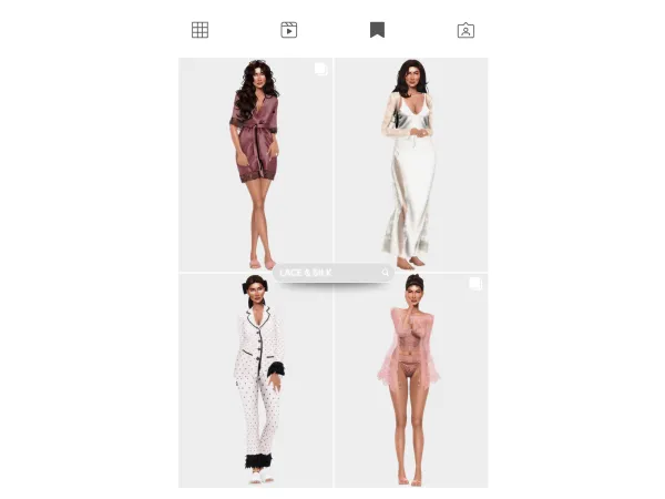 Alpha LACE SILK by farfallasims - The Sims 4 Custom Content