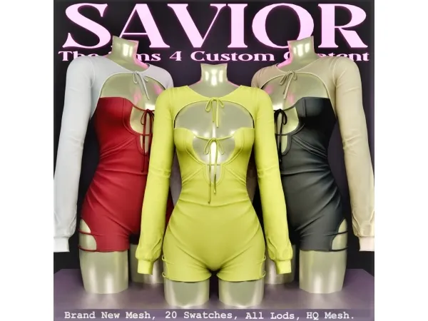 Alpha Svr_Ninshoya Jumpsuit - The Sims 4 Custom Content