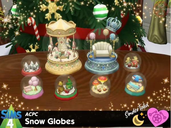 Maxis Match ACPC Snow Globes by simdertalia - The Sims 4 Custom Content