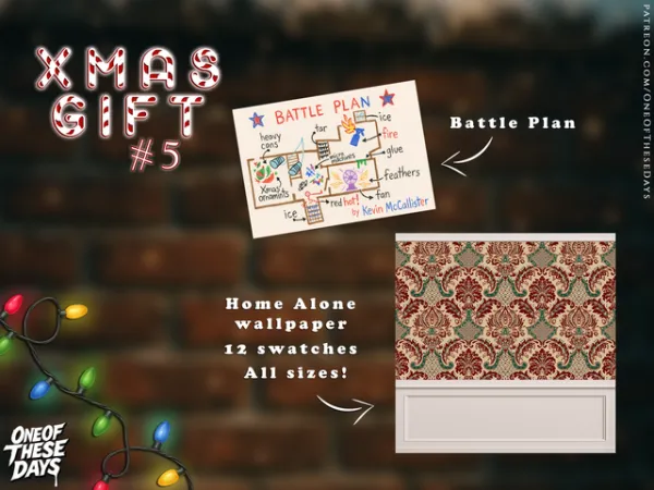 Mix OOTD BuildBuy XMAS GIFT 5 Home Alone mini set - The Sims 4 Custom Content