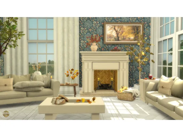 Mix Warm and Cozy Wallpaper - The Sims 4 Custom Content