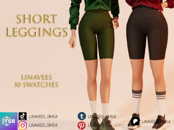 Mix DAYANA SHORT LEGGINGS by linavees - The Sims 4 Custom Content
