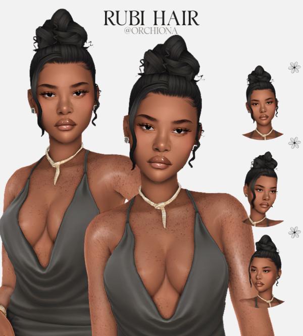 Maxis Match RUBI HAIR by simsfinds - The Sims 4 Custom Content
