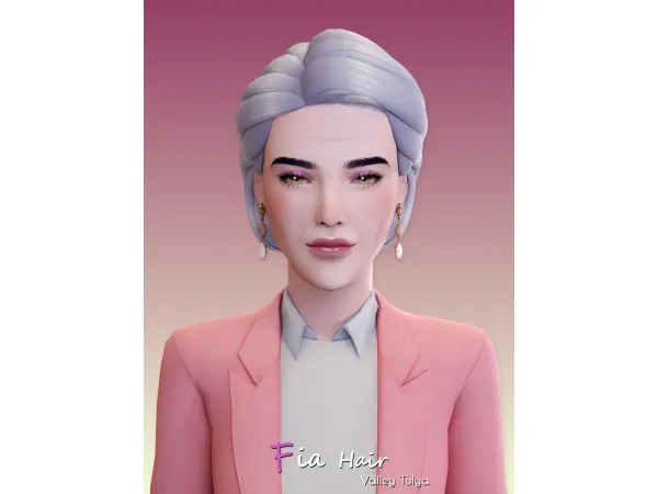 Maxis Match Fia Hair by HelenaVtulya - The Sims 4 Custom Content