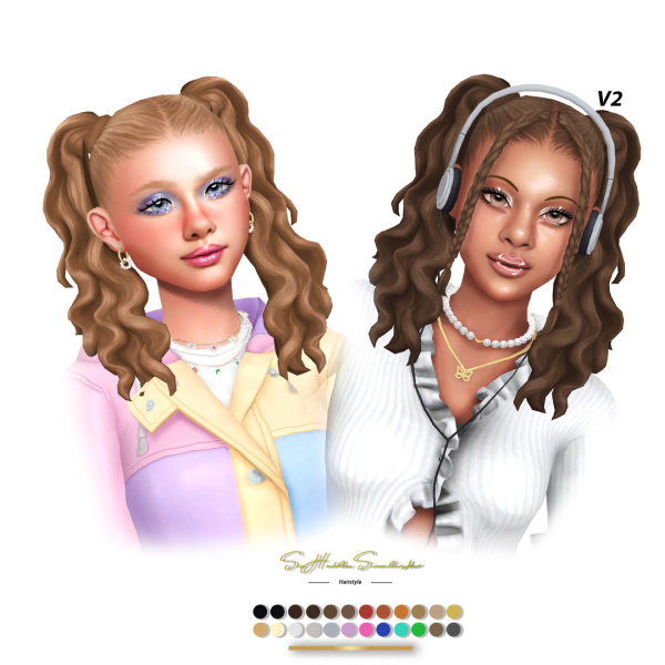 Maxis Match MaryLuz Hairstyle by simsfinds - The Sims 4 Custom Content