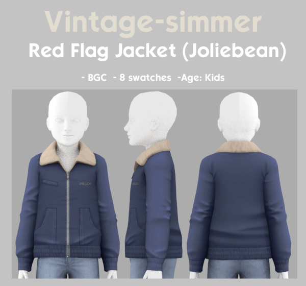 Maxis Match Red Flag Jacket simmer by simsfinds - The Sims 4 Custom Content