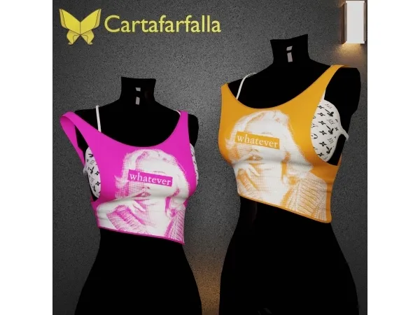 Alpha Cartafarfalla SassyX top - The Sims 4 Custom Content