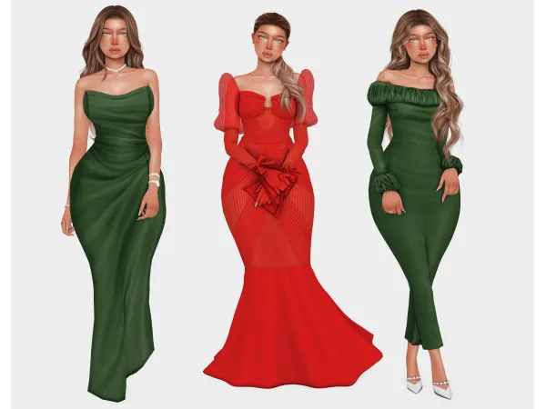Maxis Match christmas gala sims 4 lookbooks by boujeesimss - The Sims 4 Custom Content