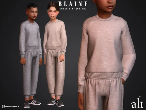 Mix BLAINE sweatshirt (child) by ali1 - The Sims 4 Custom Content