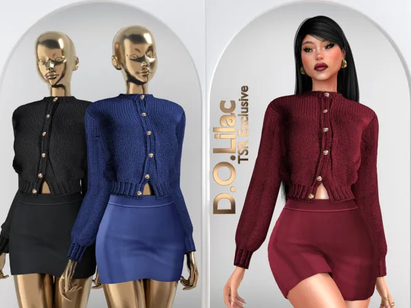 Alpha Classic Knit Chic Set DO111 - The Sims 4 Custom Content