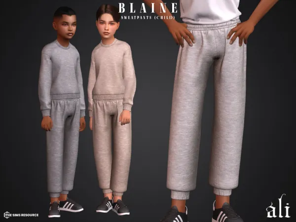 Mix BLAINE sweatpants (child) by thesimsresource - The Sims 4 Custom Content