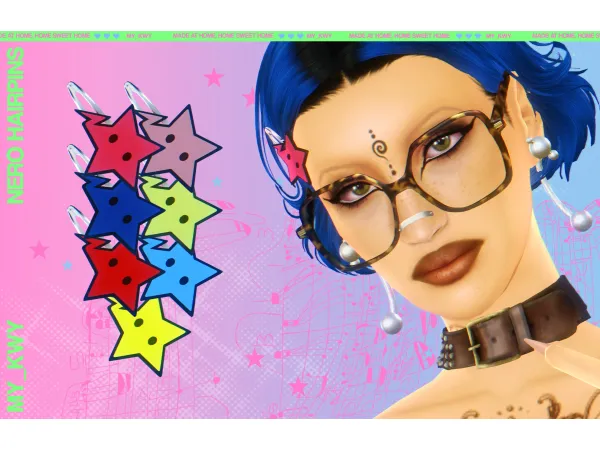 Mix [MY_KWY] NERO HAIRPINS - The Sims 4 Custom Content