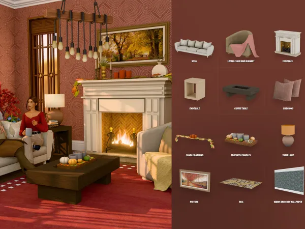 Alpha Warm Cozy Set - The Sims 4 Custom Content