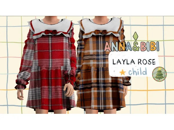 Mix Layla Rose_CHILD Christmas 2025 [Anna_Bibi] - The Sims 4 Custom Content