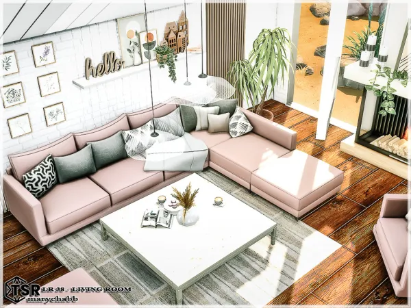Mix LR38 Living Room - The Sims 4 Custom Content