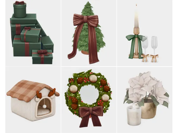 classy christmas decor | sims 4 cc finds by boujeesimss