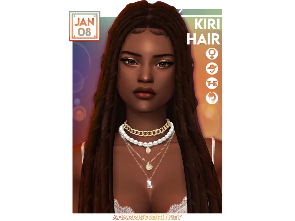 Maxis Match Kiri Hair by aharris00britney - The Sims 4 Custom Content