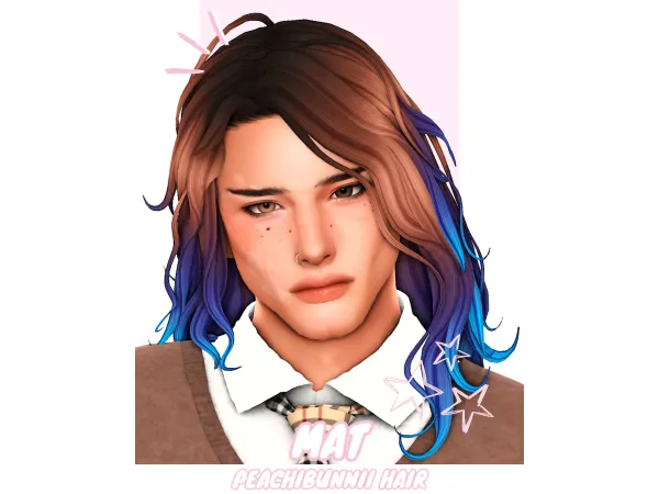 Maxis Match Mat Hair by Peachibunnii - The Sims 4 Custom Content