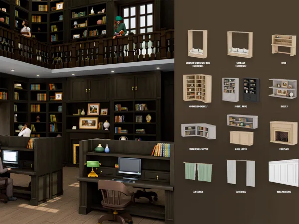 Alpha The Library - The Sims 4 Custom Content