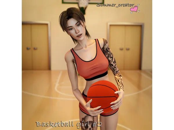 Mix Basketball girl 2 - The Sims 4 Custom Content