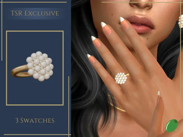 Alpha Pearl Cluster Ring - The Sims 4 Custom Content