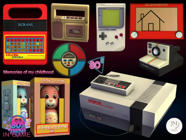 Mix playroom 80s things Set part 1 - The Sims 4 Custom Content