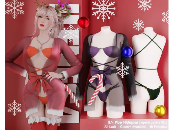 Alpha ILN Piper Nightgown - The Sims 4 Custom Content