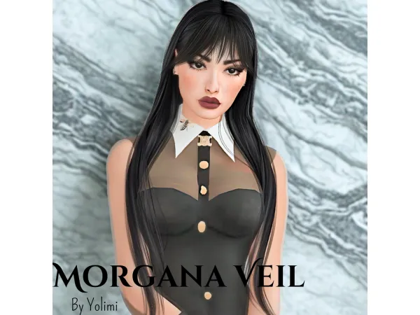 Alpha Morgana Veil u2014 Gothic Elegance - The Sims 4 Custom Content