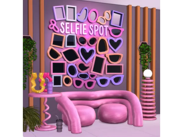 Mix Poppy Selfie Spot Set - The Sims 4 Custom Content