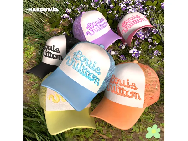 Alpha Alex LV Trucker Cap [HARDSWAE] - The Sims 4 Custom Content