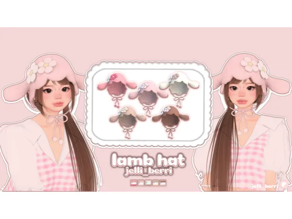 Mix lamb hat by jelliberri - The Sims 4 Custom Content