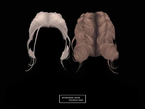 Alpha Burgess Hair - The Sims 4 Custom Content