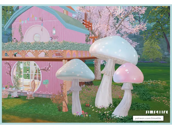 Maxis Match Fairy mushrooms by simsfinds - The Sims 4 custom content
