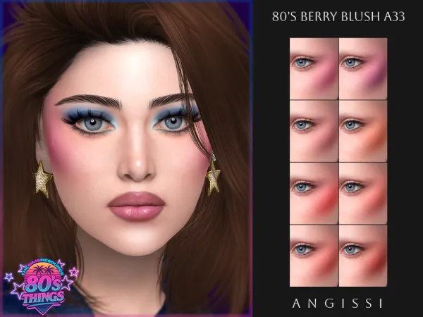 Mix 80's Berry Blush A33 by ANGISSI - The Sims 4 Custom Content