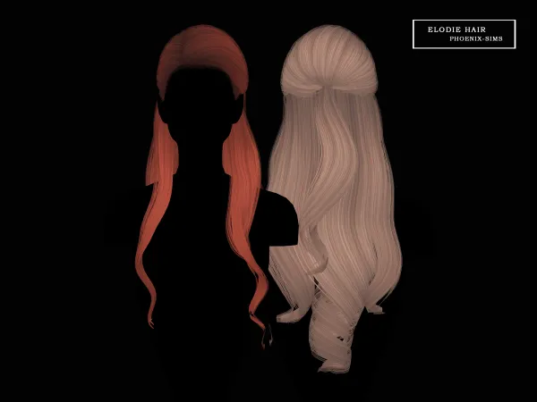 Alpha Elodie Hair - The Sims 4 Custom Content