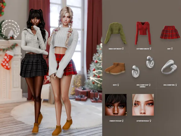 Alpha Noel Women Lookbook - The Sims 4 Custom Content
