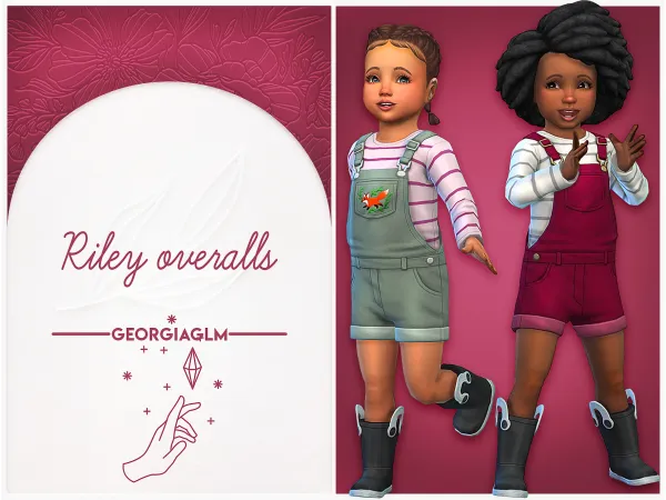 Maxis Match Georgiaglm Riley Overalls Toddler - The Sims 4 Custom Content