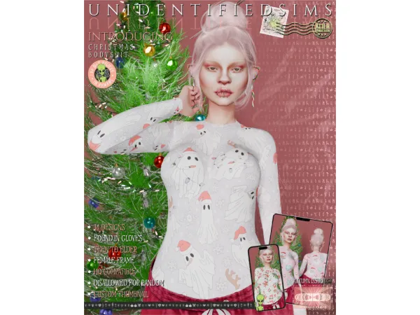 Mix Christmas Bodysuit - The Sims 4 Custom Content