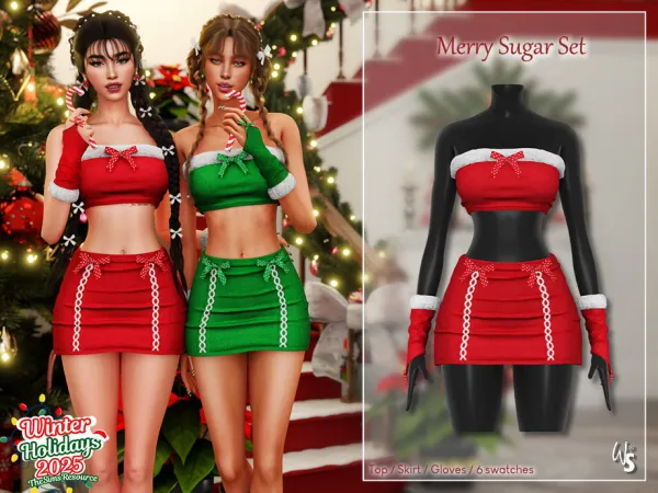 Alpha Merry Sugar Set - The Sims 4 Custom Content