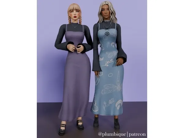 Maxis Match Moonshade Maxi Dress - The Sims 4 Custom Content