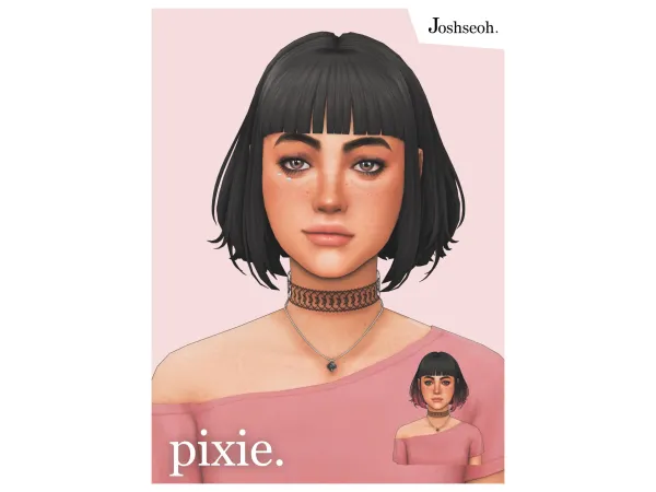 Maxis Match Pixie's Hair Set 8 Hair Ombre Overlay by jo_se_oh - The Sims 4 Custom Content