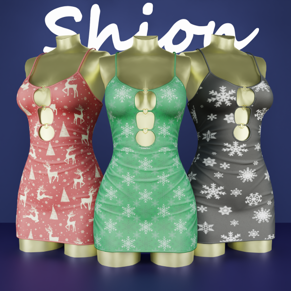 Alpha Shion Lily Dress by shion_sims - The Sims 4 Custom Content