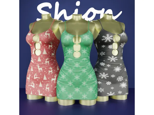 Alpha Shion Lily Dress - The Sims 4 Custom Content