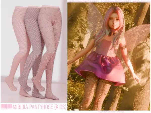 Alpha Miridia Pantyhose (Kids) by simtographies - The Sims 4 custom content