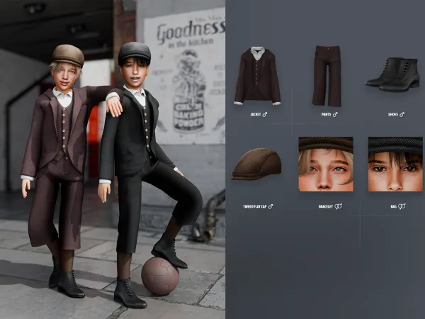 Alpha Victorian Boys Lookbook - The Sims 4 Custom Content