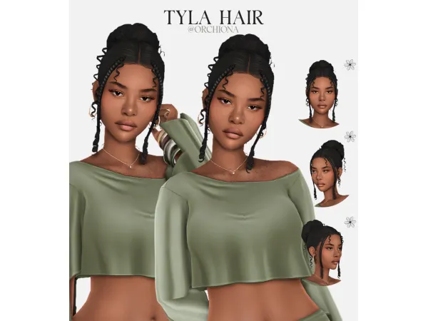 Maxis Match TYLA HAIR by orchiona_ - The Sims 4 Custom Content