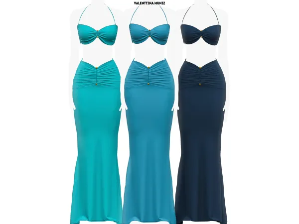Alpha Marina Dress Valenttina Muniz Custom Content - The Sims 4 Custom Content