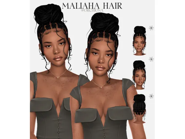 Maxis Match MALIAHA HAIR by orchiona_ - The Sims 4 Custom Content