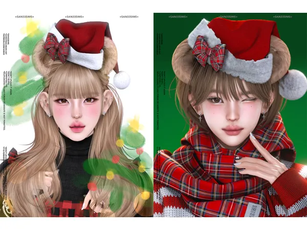 Alpha u3010333u3011Christmas Bear Hat - The Sims 4 Custom Content